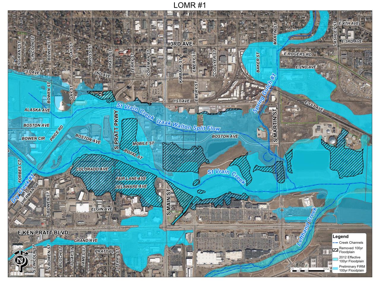 LOMR 1 resilient st vrain flood floodplain map