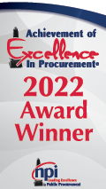 2022 Achievement of Excellence in Procurement banner