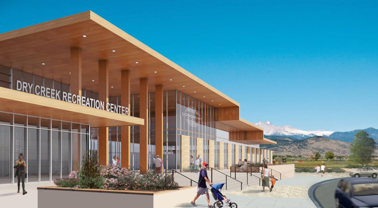 Rendering of possible Longmont Recreation Center Entrance