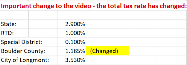 changes sales tax