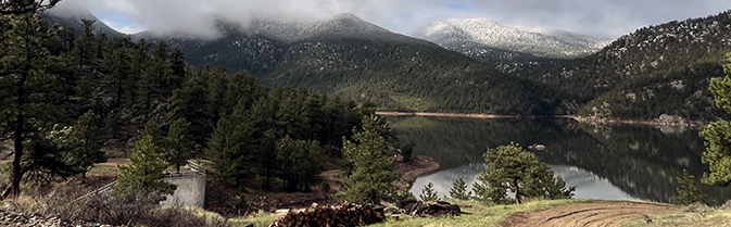 A summer view of Ralph Price Reservoir