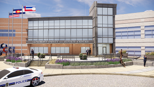 This is an architect's rendering of Longmont's future Safety and Justice Center. 